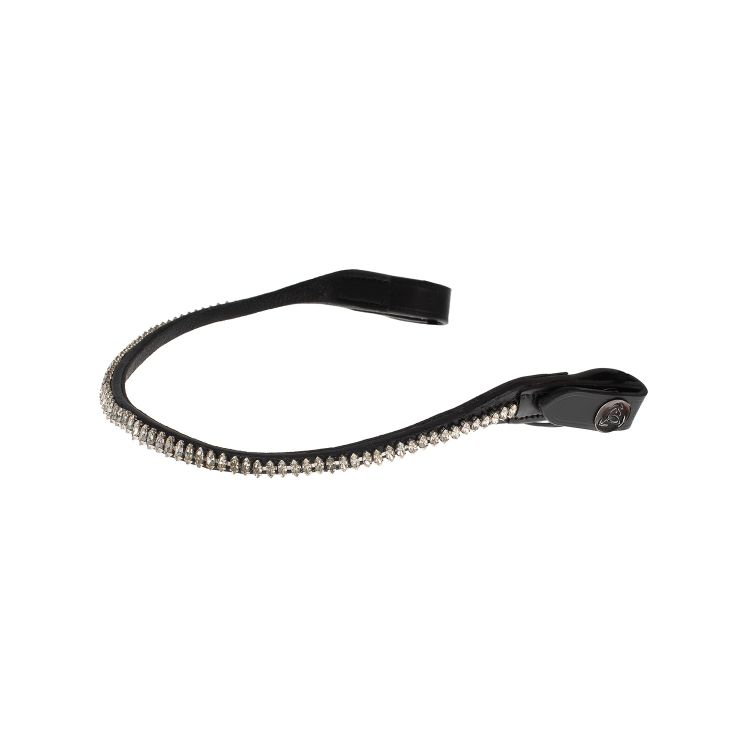 ACAVALLO BROWBAND WITH OVAL CRYSTAL