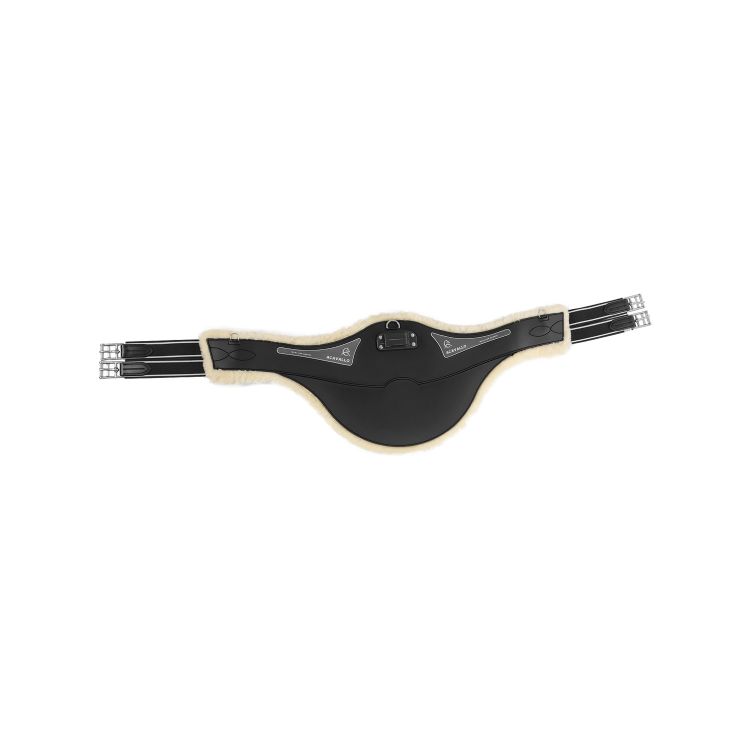 ACAVALLO GEL & PVC STUDGUARD GIRTH DETACHABLE ECO-WOOL LINING STAINLESS STEEL BUCKLES