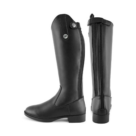 DERBY JUNIOR RIDING BOOTS WITH BACK ZIPPER SYNTHETIC LEATHER WIDE CALF