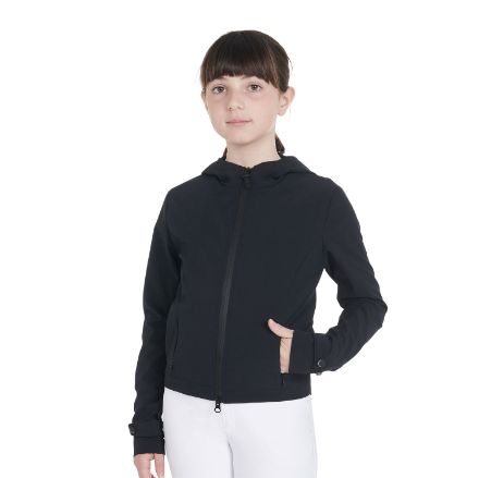 Kids' slim fit softshell jacket in technical fabric