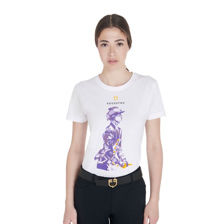 Women's slim fit t-shirt with rider