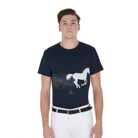 Men's slim fit t-shirt with race horse