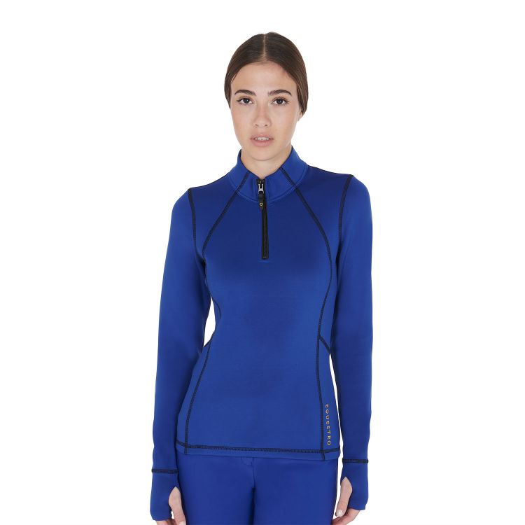 Women's slim fit sweatshirt in technical fabric