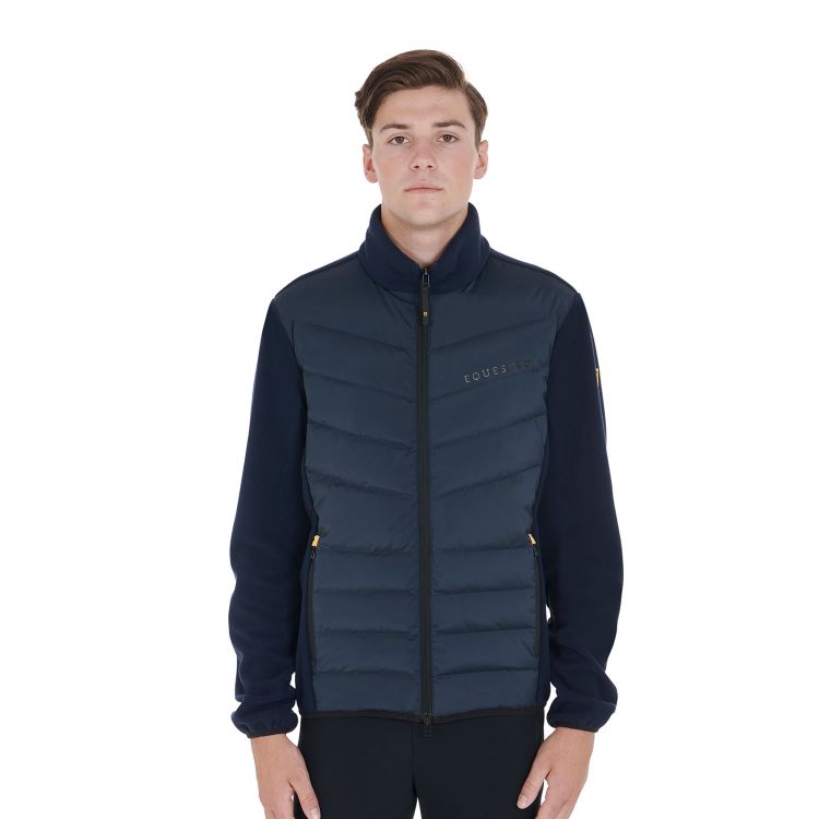 Men's fleece and padded nylon sweatshirt