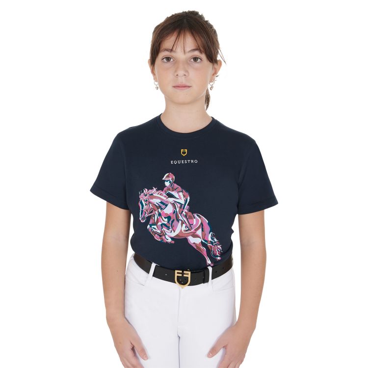 Kids' slim fit t-shirt with jumping print