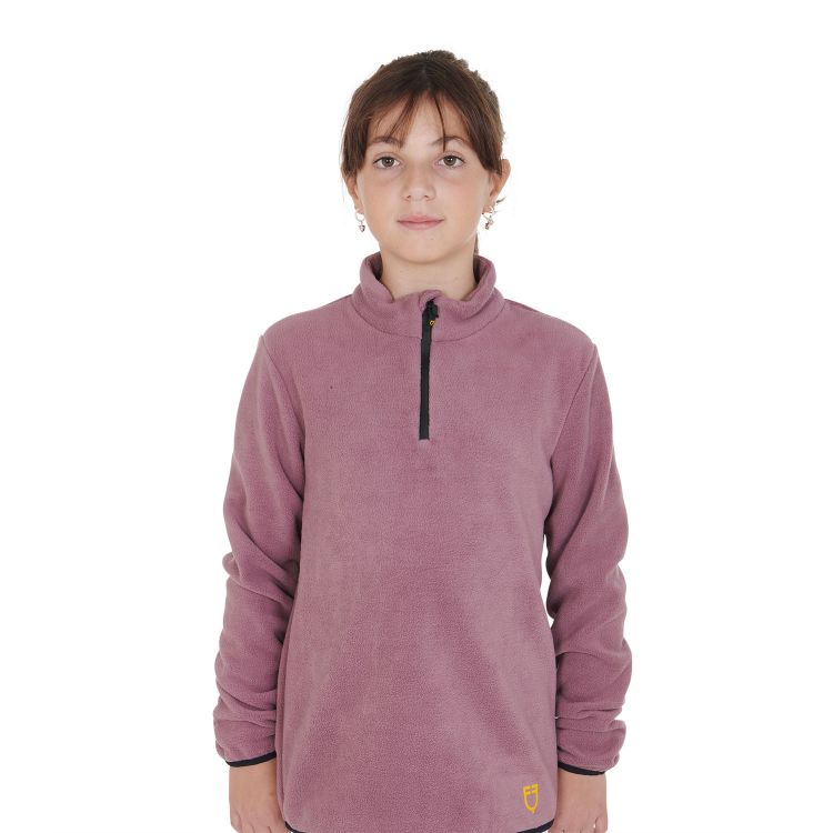 Girls' fleece high neck sweatshirt