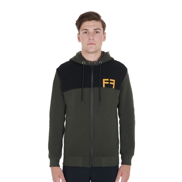 Men's two-tone hooded sweatshirt