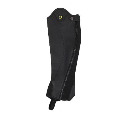 Unisex soft leather gaiters with back zip