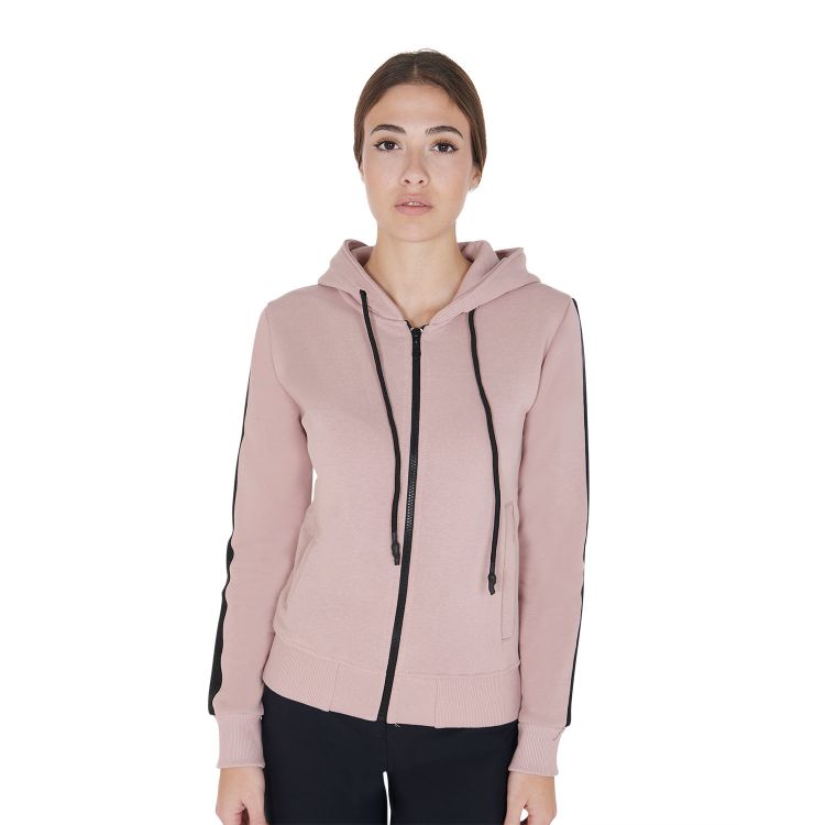 Women's slim fit hooded front zip sweatshirt