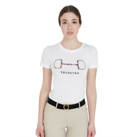 Women's slim fit t-shirt with snaffle bit