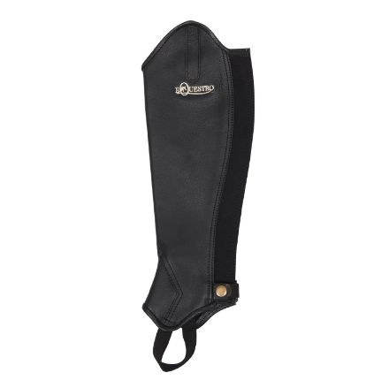 Unisex soft leather gaiters with rear zip