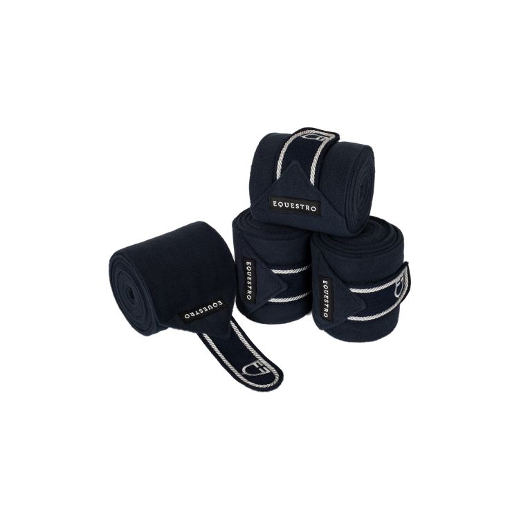 Fleece pony bandages with embroidered logo