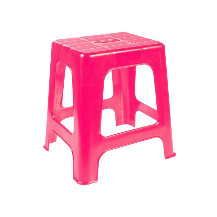 V-PLAST BLACK-HOT PINK PLASTIC STOOL