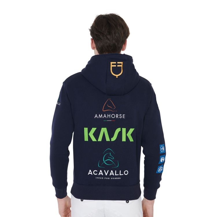 Men's sweatshirt with multi-logo hood