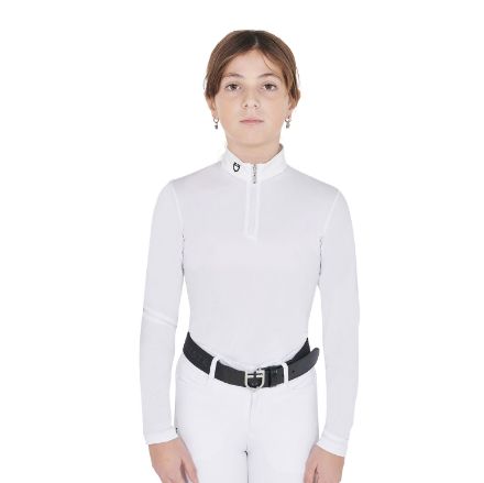 Girls' slim fit anti-UV competition polo shirt