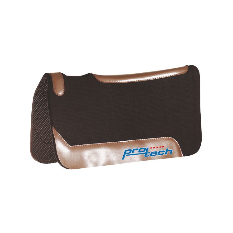 WESETRN NEOPRENE AND FELT  SADDLE PAD  MASTER WITH LONG LEATHER PATCH