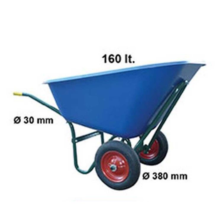 GARDEN AGRI TWO WHEEL BARROW 160 L