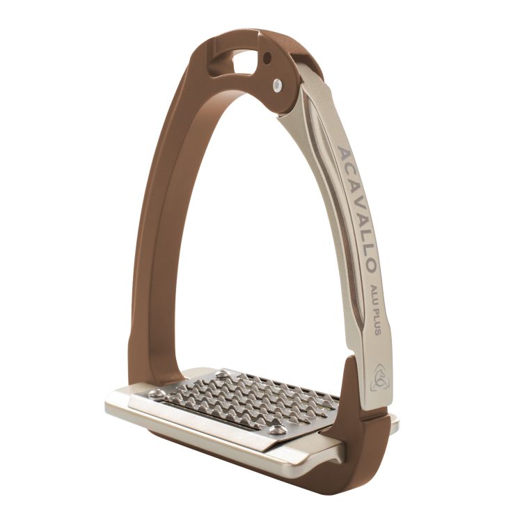 Aluminium stirrup with laterally opening