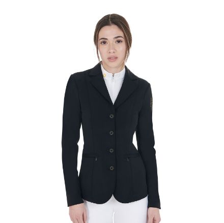 Women's competition jacket with contrasting embroidered logo