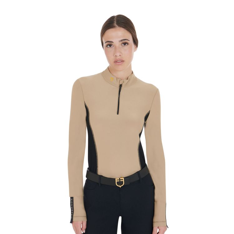 Women's long-sleeved training technical polo shirt