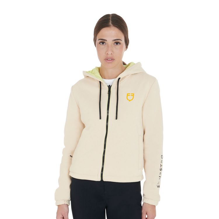 Women's reversible jacket with zip and hood