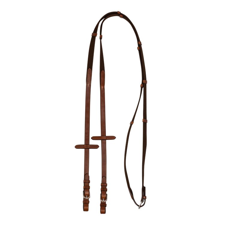 ACAVALLO WEB REINS WITH LEATHER STOPS