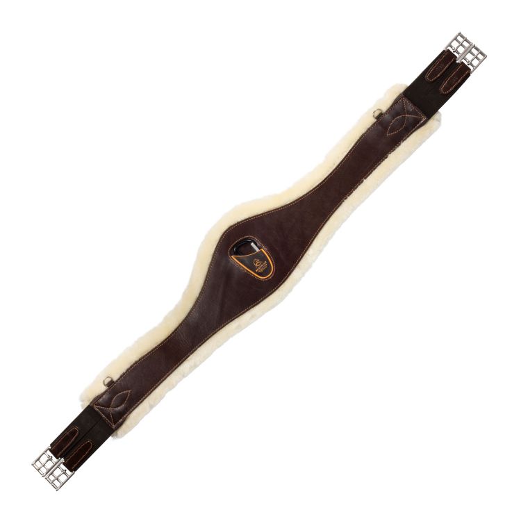 ACAVALLO LEATHER ANATOMIC GIRTH WITH REMOVABLE ECOWOOL LINING
