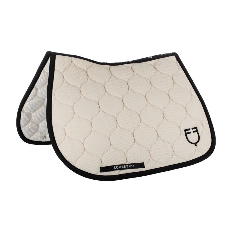 Logo mesh fabric jump saddle pad