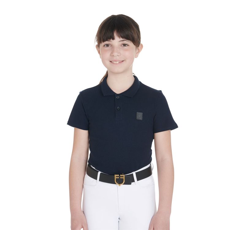 Kids' two-button slim fit training polo shirt