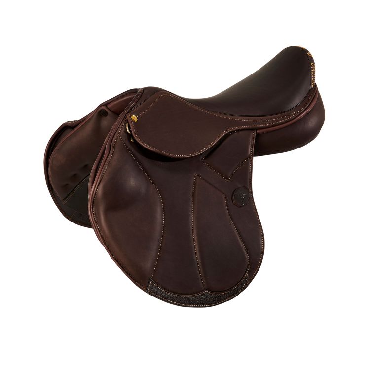 ACAVALLO GUTTUSO JUMPING SADDLE WITH FLOCKED PANELS