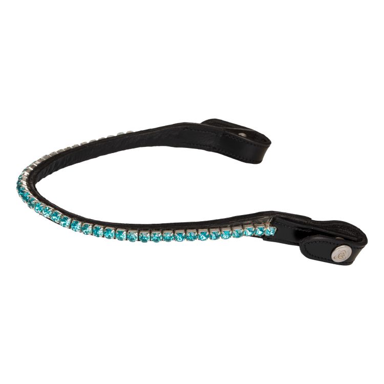 ACAVALLO BROWBAND WITH ROUND CRYSTAL