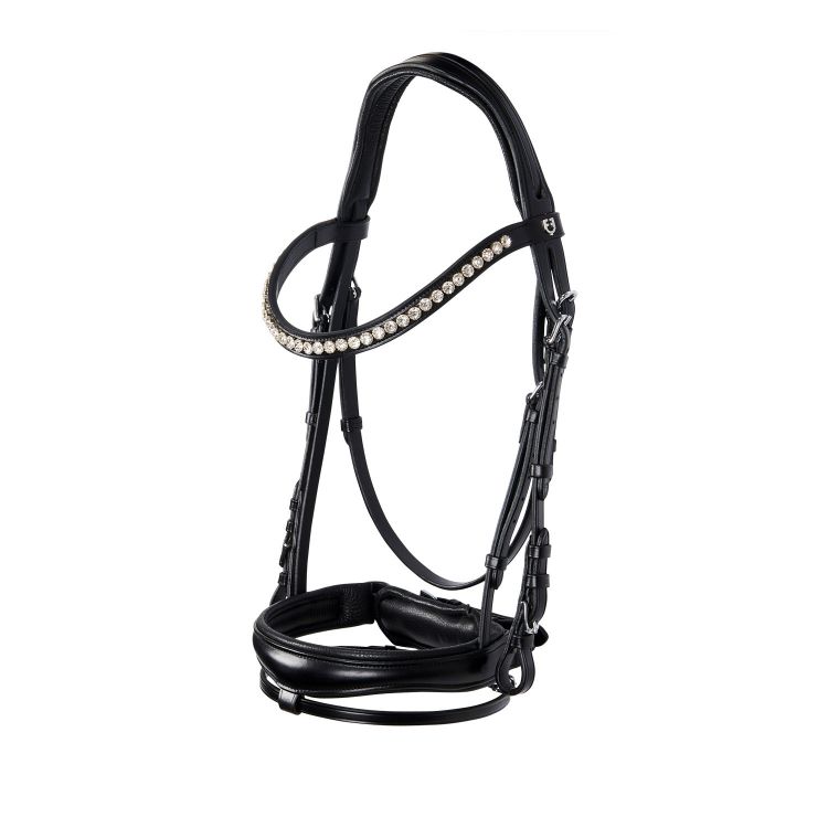 English leather bridle with glitter