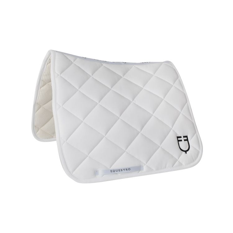 Dressage saddle pad with embroidered logo