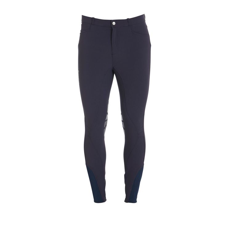 Men's knee grip breeches in technical fabric