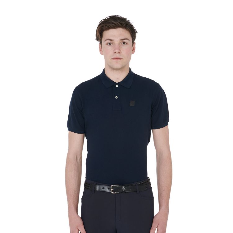 Men's slim fit polo shirt in premium stretch fabric