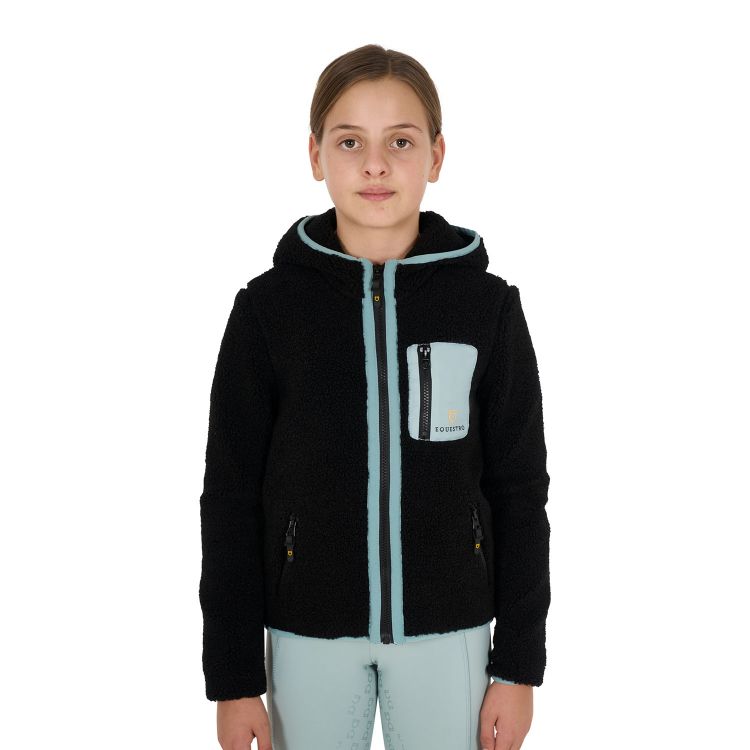 Kids' fleece sweatshirt with front zip