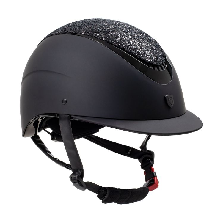 Narrow visor helmet with rhinestones