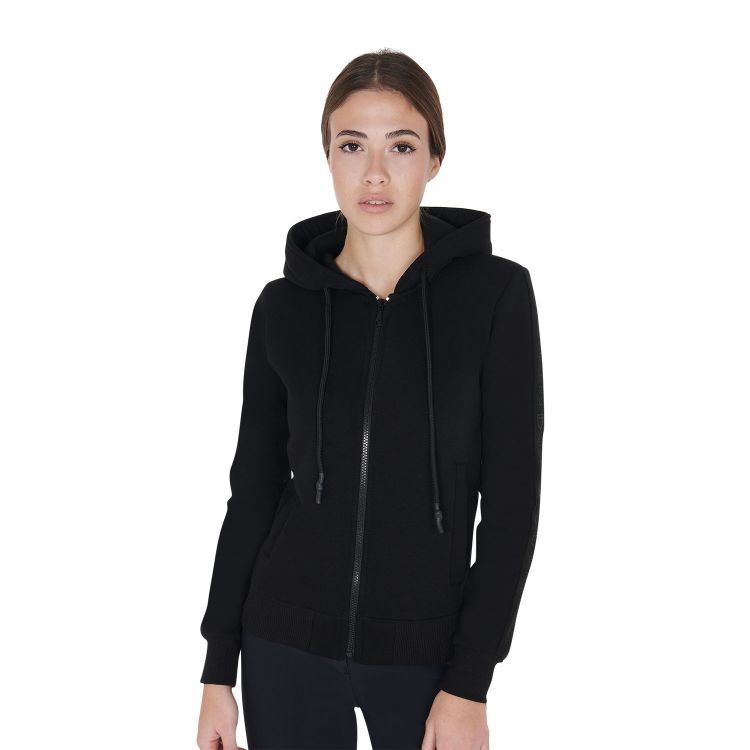 Women's slim fit hooded front zip sweatshirt