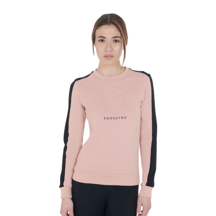 Women's crewneck sweatshirt with printed logo