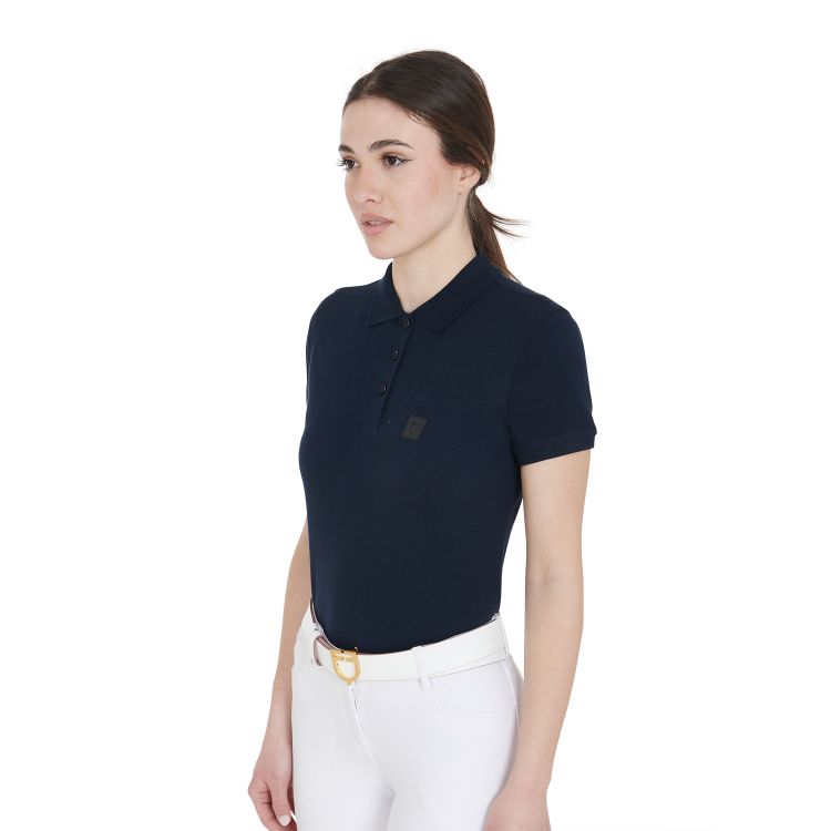 Women's slim fit polo shirt in premium stretch fabric