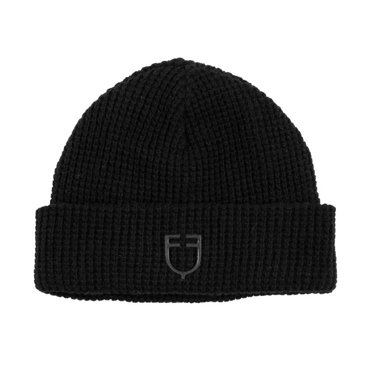 Unisex ribbed wool beanie with logo