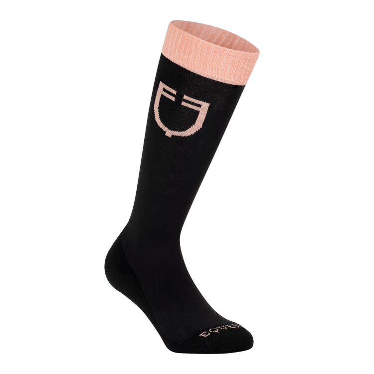 Stretch technical sock with contrasting logo