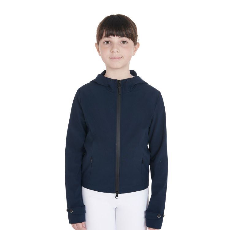 Kids' slim fit softshell jacket in technical fabric