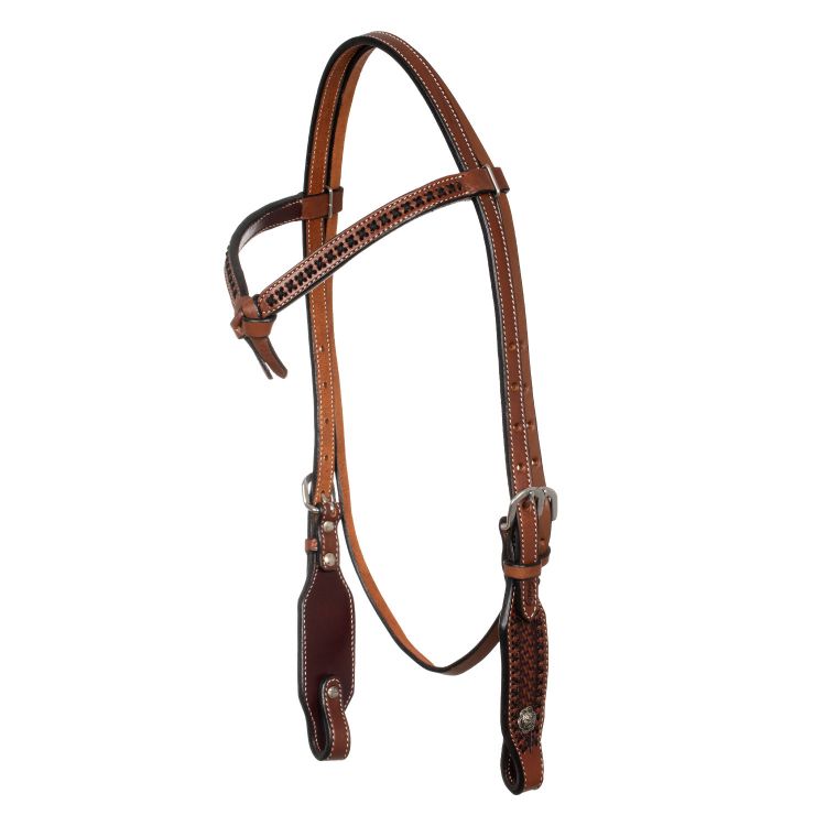 FUTURITY WESTERN BRIDLE WITH BRAIDED BROWBAND