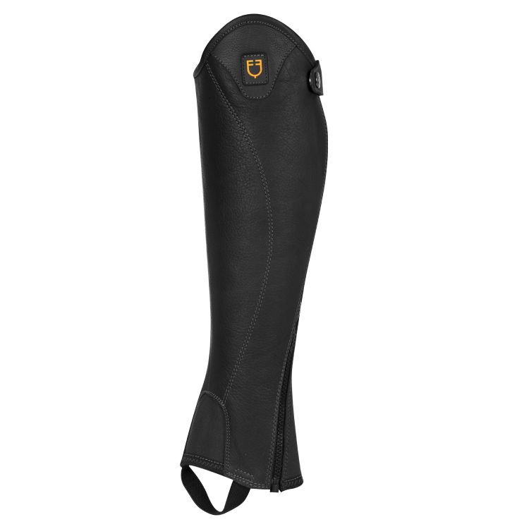 Unisex short gaiters in soft leather with side zip