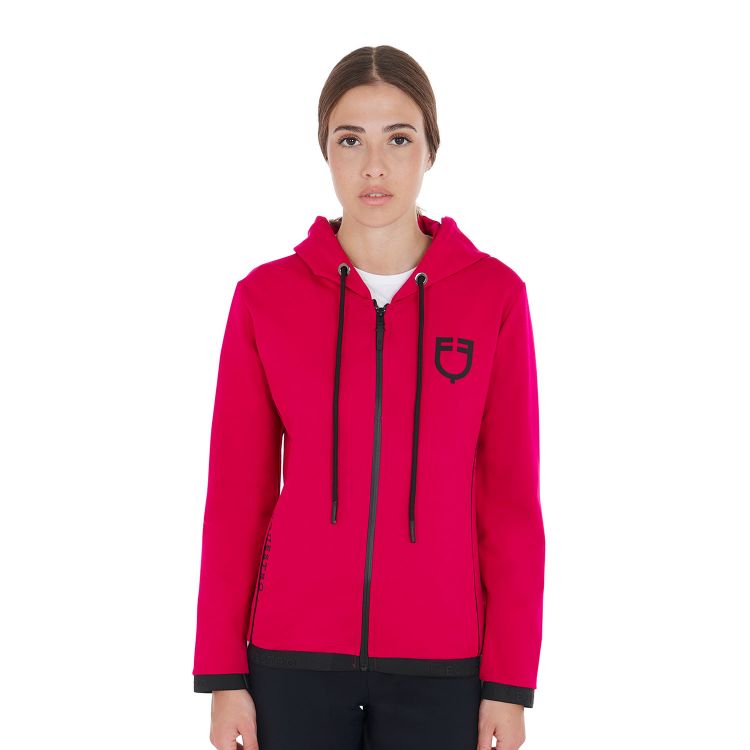 Women's sweatshirt with interlock front zip