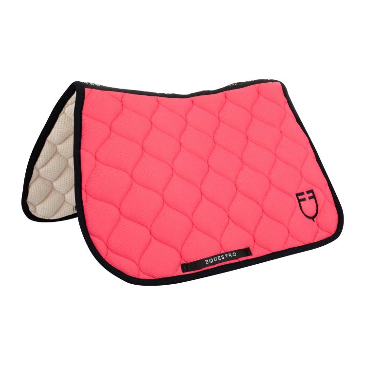 Logo mesh fabric jump saddle pad