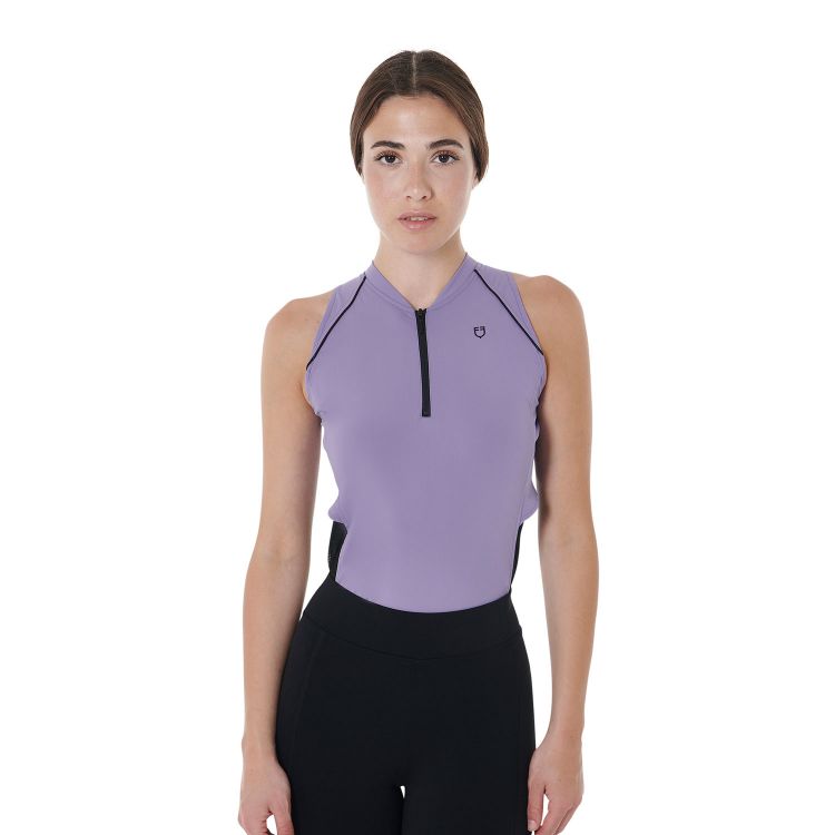 Women's slim fit sleeveless training polo shirt