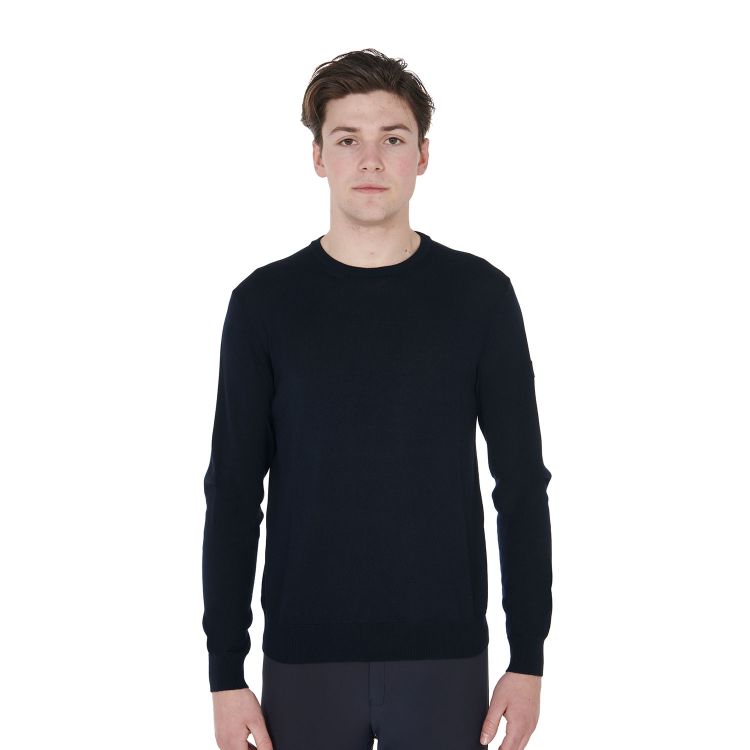 Men's crewneck sweater in merino wool