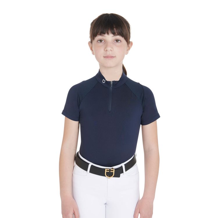 Kids' slim fit training polo shirt high performance